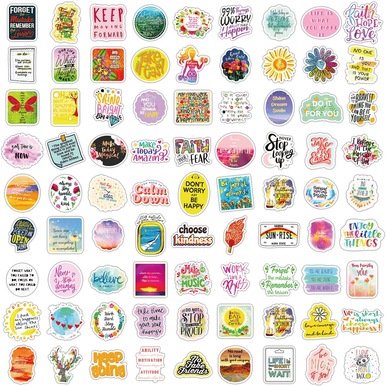 300 Pieces Motivational Sticker, Inspirational Words Stickers for Teens Adults Students Teacher Employees Vinyl Encouraging Positive Affirmation Stickers for Water Bottles Laptop Decals Scrapbook Journal